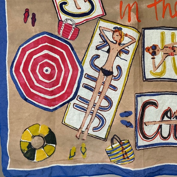 Juicy Couture "A Place in the Sun" Silk-Cotton Scarf - Picture 9 of 13